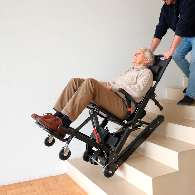 Silla salvaescaleras eléctrica KMINA Silla salvaescaleras eléctrica portátil KMINA con oruga