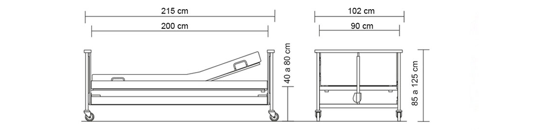 Tabla de medidas Cama Articulada Antares