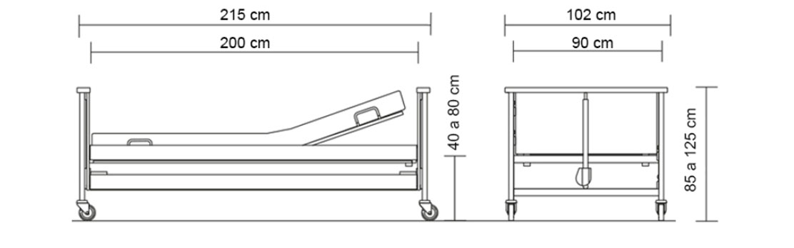 Tabla de medidas Cama Articulada Antares