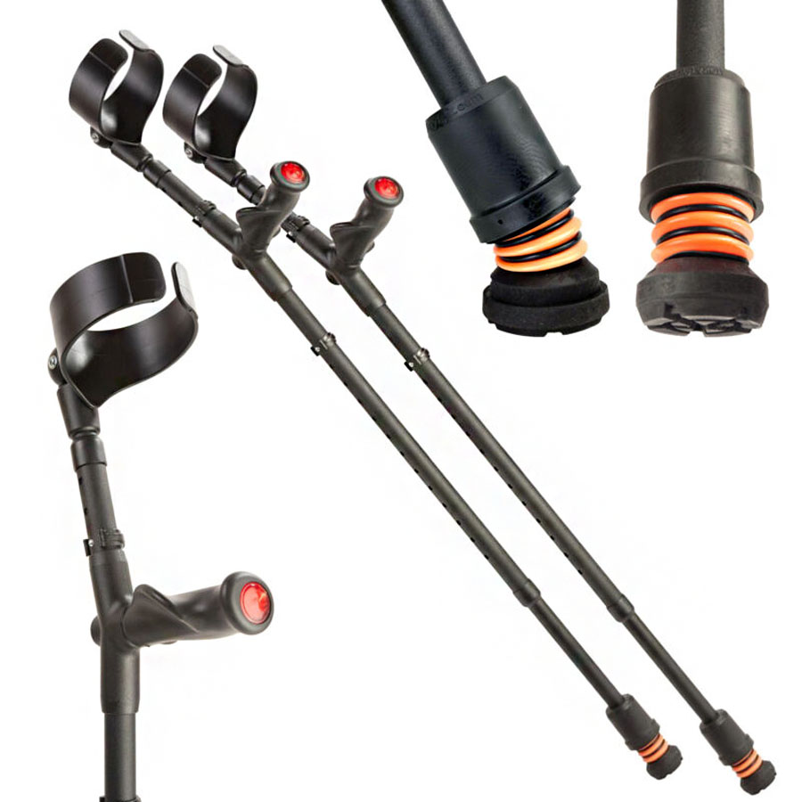 Muletas con contera flexible Muleta para evitar resbalones