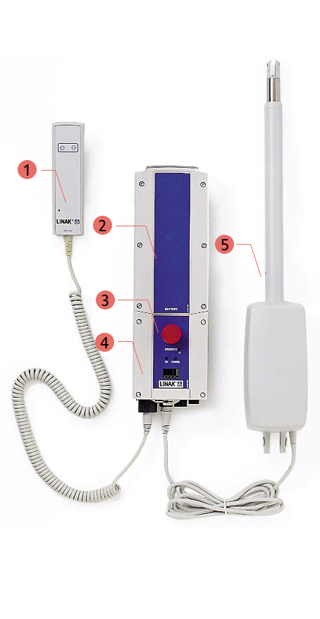 Partes eléctricas de una grúa de traslado