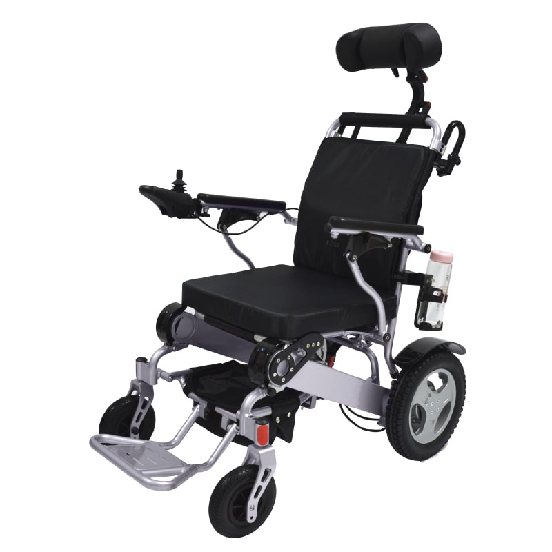 Respaldo Plegable y Reposabrazos Abatibles Silla de Ruedas Eléctrica Compacta SPA