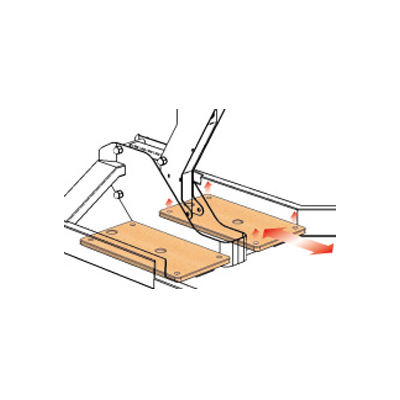 Reposapiés de madera, posicionables con tornillos