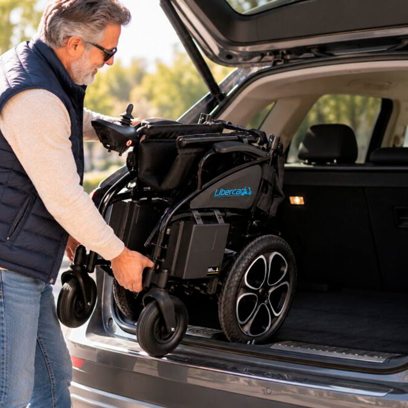 Silla de ruedas eléctrica SIRA plegable